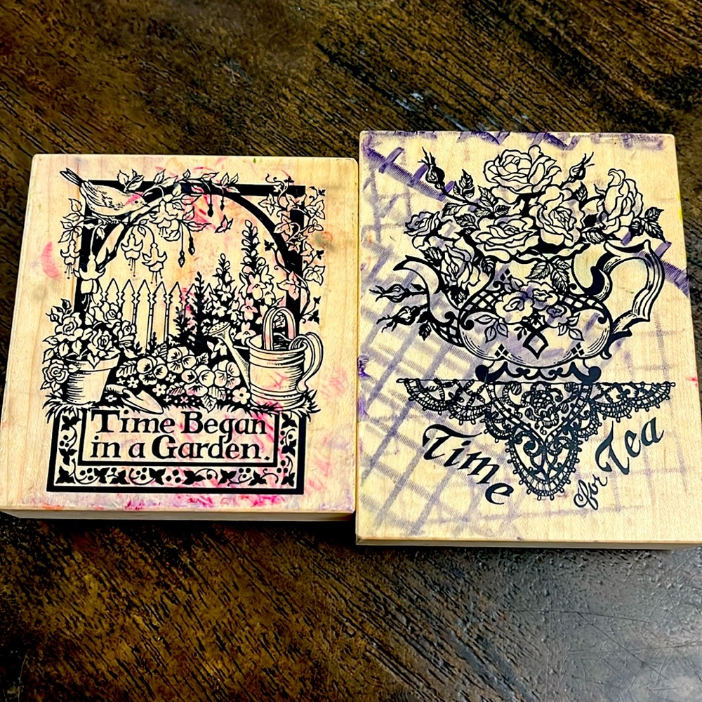 Set of 2 Time for Tea & Time Began In A Garden 1994 Stamps